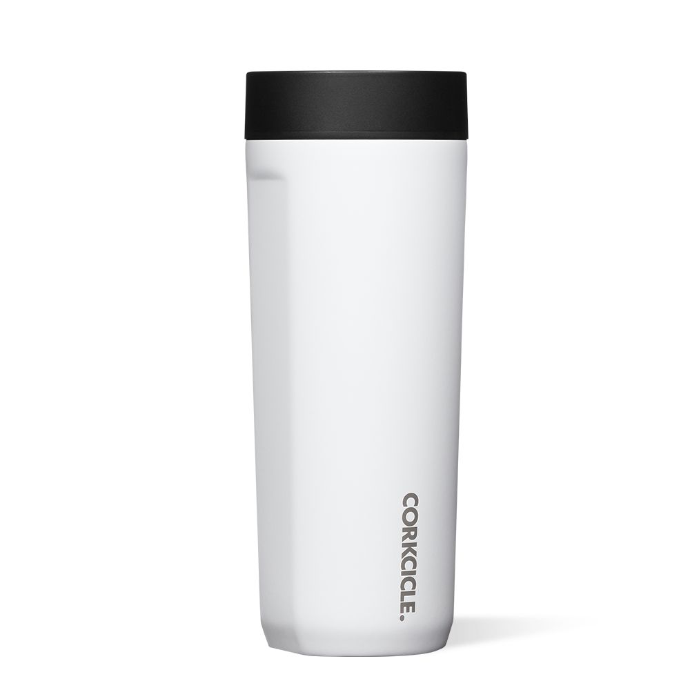 Gloss White Corkcicle 17oz Commuter Cup Spill-Proof Insulated Travel Coffee Mug | XTARM-6083