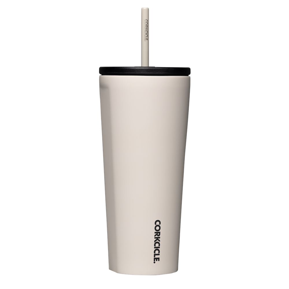 Latte Corkcicle 24oz Cold Cup Insulated Tumbler With Straw Water Bottle | YNWZM-6149