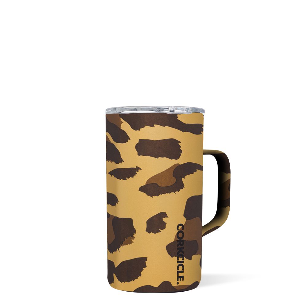 Luxe Leopard Corkcicle 22oz Exotic Coffee Mug | OANVE-7692