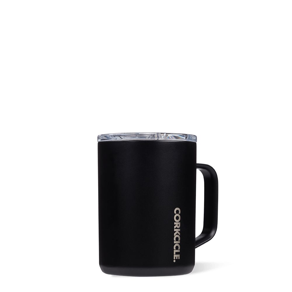 Matte Black Corkcicle 16oz Classic Coffee Mug | ZRXAS-3450