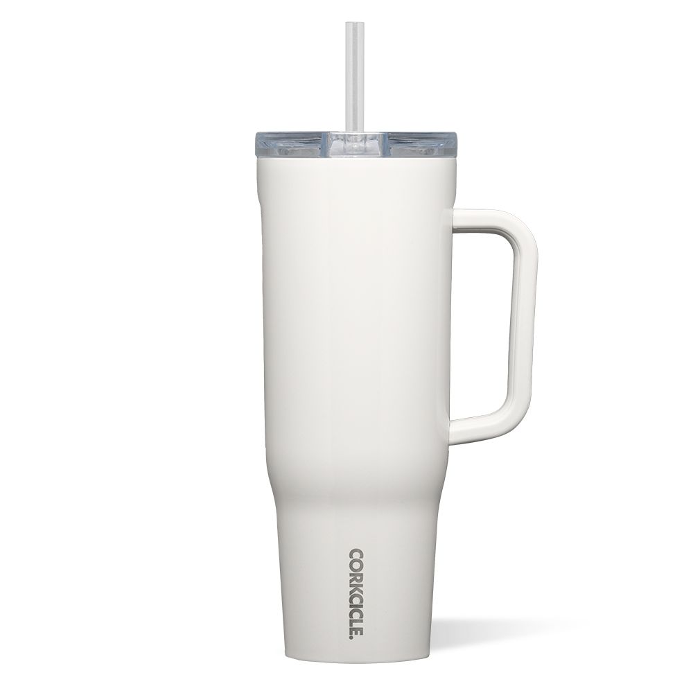 Oat Milk Corkcicle 40oz Cruiser Insulated Tumbler With Handle Water Bottle | HZUXB-5097