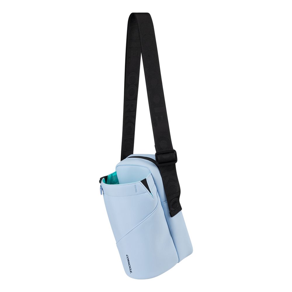 Periwinkle Neoprene Corkcicle Sling Crossbody Water Bottle Sling Bag | OGTJB-4932