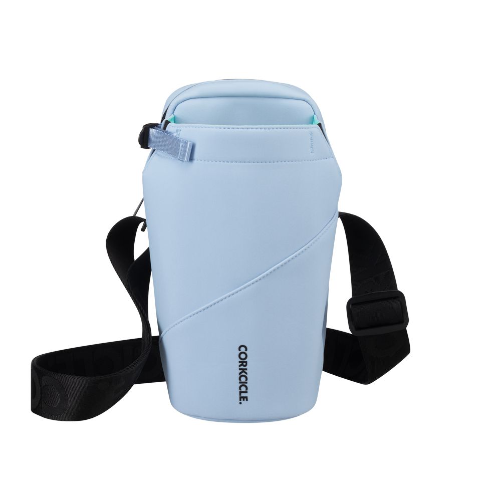 Periwinkle Neoprene Corkcicle Sling Crossbody Water Bottle Sling Bag | OGTJB-4932