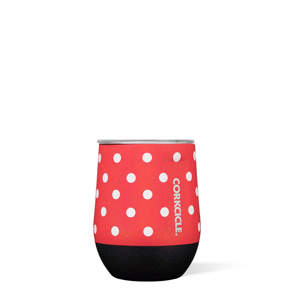 Red Black Corkcicle D-isney Minnie Mouse Stemless Cup Water Bottle | JWSHF-5649