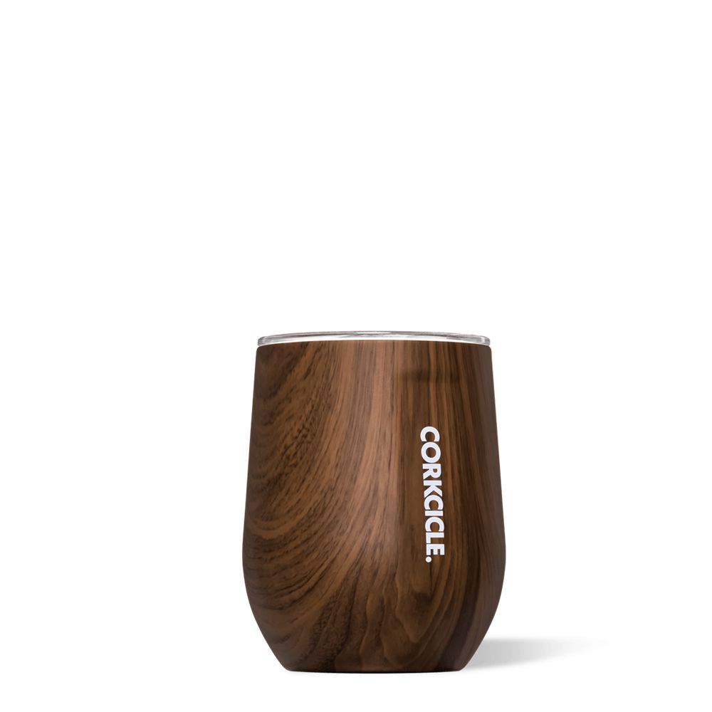 Walnut Wood Corkcicle 12oz Origins Stemless Water Bottle | XQHJG-4501