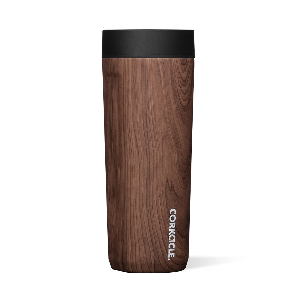 Walnut Wood Corkcicle 17oz Commuter Cup Spill-Proof Insulated Travel Coffee Mug | HPGAK-8714