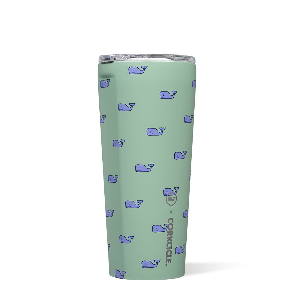 Whales Repeat Capri Blue Corkcicle 24oz Vineyard Vines Tumbler Water Bottle | WBIDE-3941