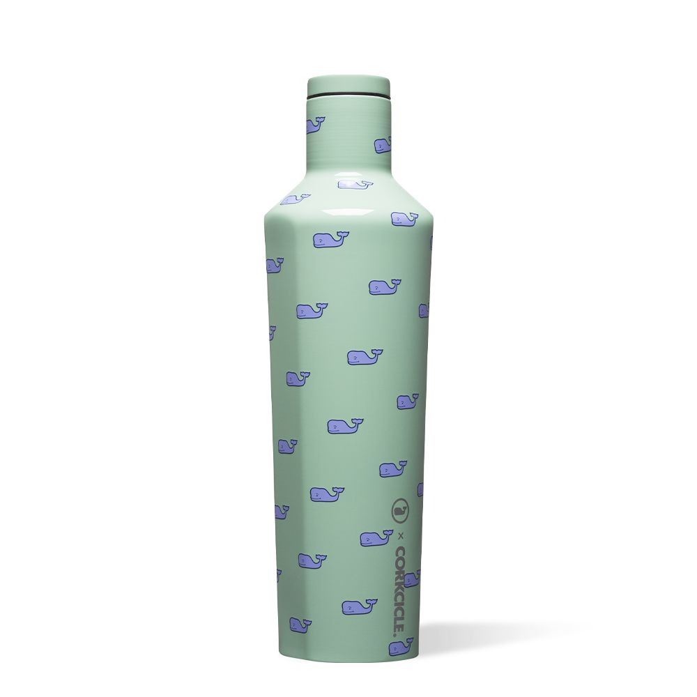 Whales Repeat Capri Blue Corkcicle 25oz Vineyard Vines Canteen Water Bottle | XFTUS-1253