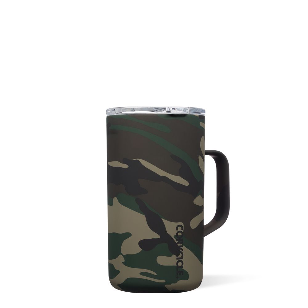 Woodland Camo Corkcicle 22oz Camo Coffee Mug | ABWTS-4587